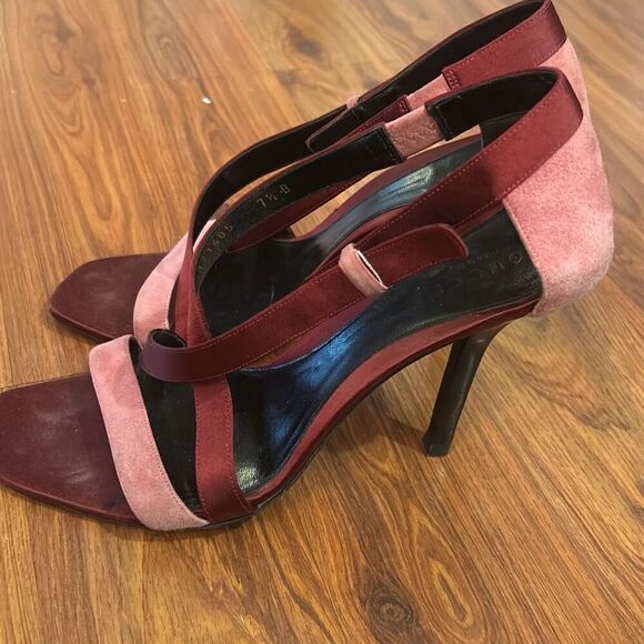 Gucci pink and burgundy stiletto heels handle size 7.5 - Picture 6 of 7